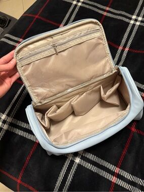 Light Blue Padded Travel Makeup Organizer